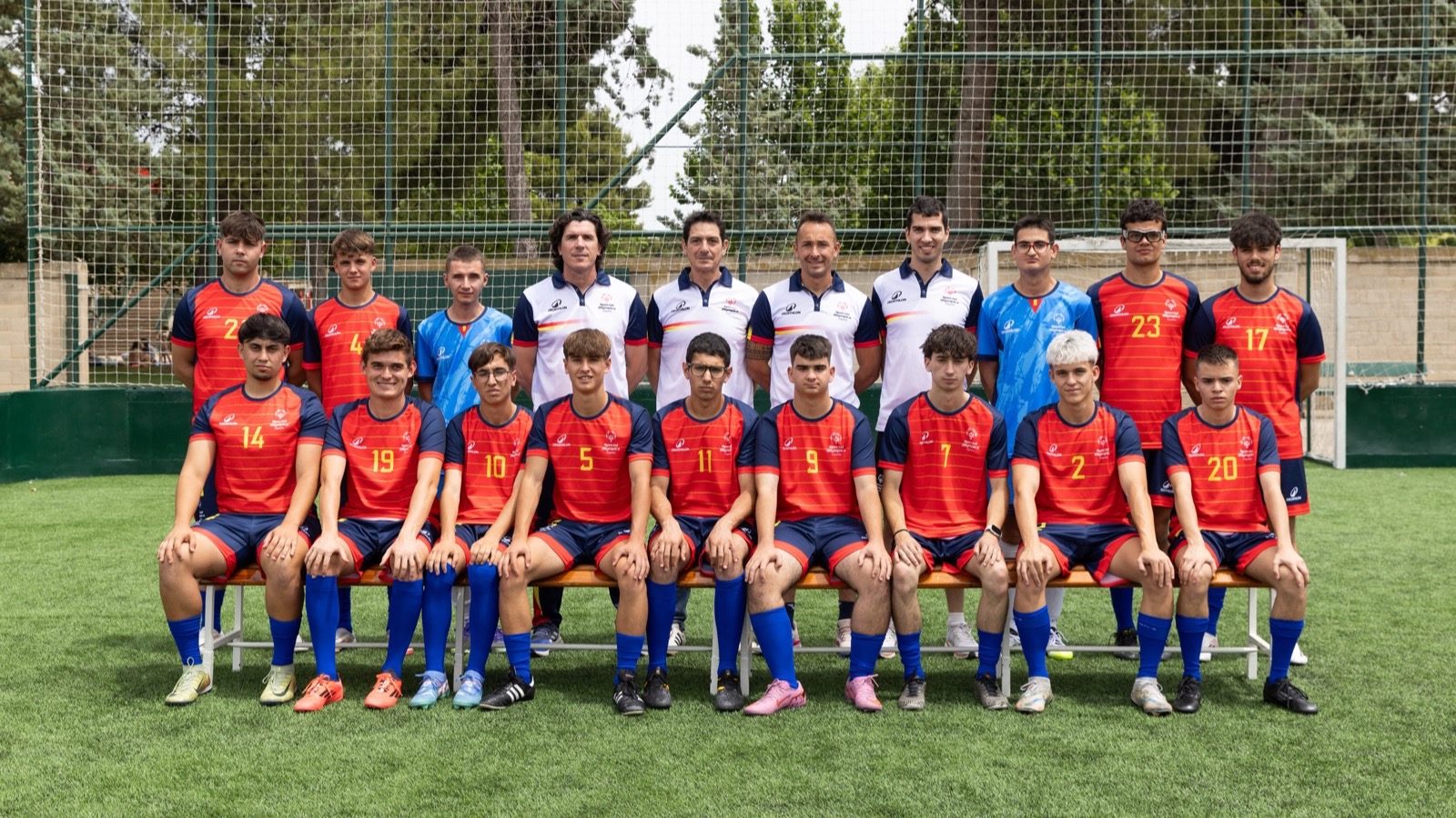 Spain's Special Olympics team pose before travelling to the 2026 Paris Unified Football World Cup